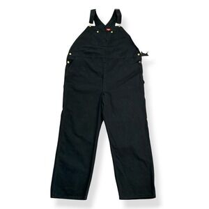 Dickies Overalls Men 50x32 Black Canvas Duck Bib Workwear Hunting Outdoor NWD